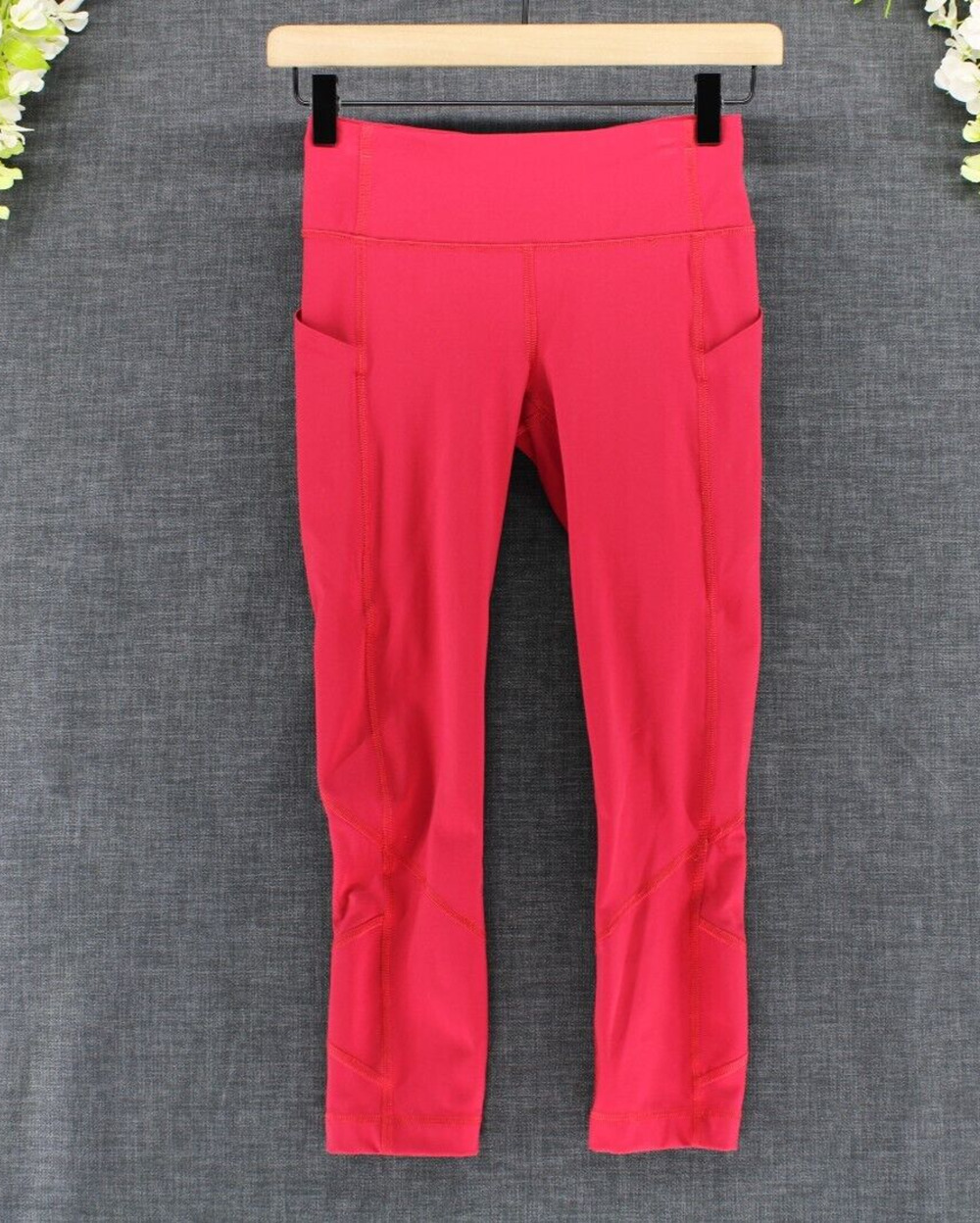 Lululemon 2 Pace Rival Crop 22" Luxtreme Running True Red Yoga Sporty